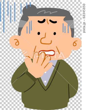 Upper body of a pale middle-aged man Upper body of a pale middle-aged man 68345850