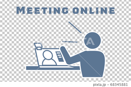 Icon recommending online meetings 68345881
