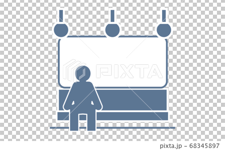 Icon that recommends avoiding congestion when using a train Icon that recommends avoiding congestion when using a train 68345897