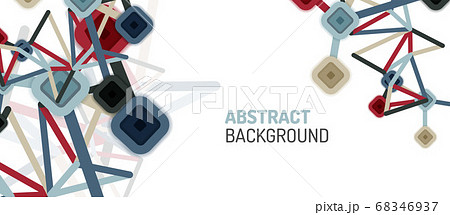 Abstract square dot connections, flat style multicolored geometric background for Wallpaper, Banner, Background, Card, Book Illustration, landing page or poster design Abstract square dot connections, flat style multicolored geometric background for Wallpaper, Banner, Background, Card, Book Illustration, landing page or poster design 68346937