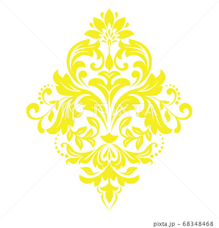 Damask graphic ornament. Floral design element. 68348468