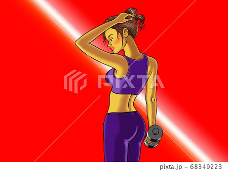 フィットネスインストラクターの女性 68349223