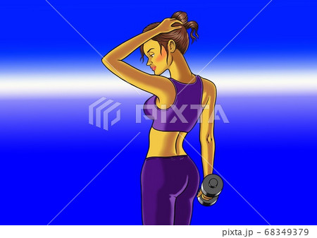 フィットネスインストラクターの女性 68349379