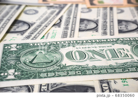 close up of a one dollar bill 68350060