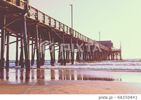Newport Beach pier in vintage tone 68350841