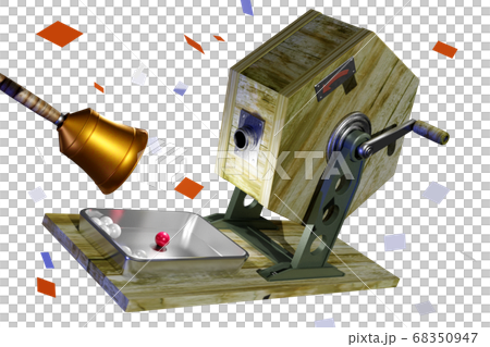 福引きイメージ (3DCG:透過素材) 福引きイメージ (3DCG:透過素材) 68350947