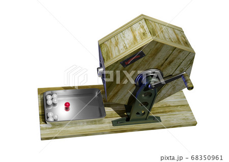 福引きイメージ (3DCG:透過素材) 福引きイメージ (3DCG:透過素材) 68350961