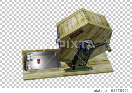 Fortune drawing image (3DCG: transparent material) 68350961