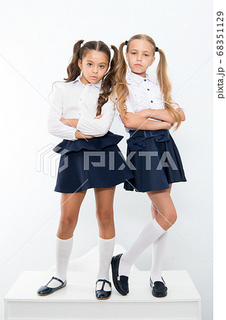 Schoolgirls haughty arrogant with ponytails Schoolgirls haughty arrogant with ponytails 68351129