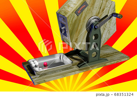 福引きイメージ (効果バック付き：3DCG) 68351324