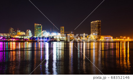 San Diego downtown seen from Coronado at night 68352146