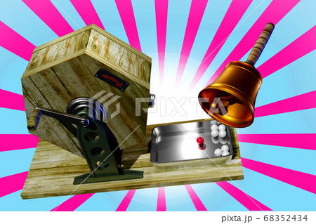 福引きイメージ (効果バック付き：3DCG) 68352434