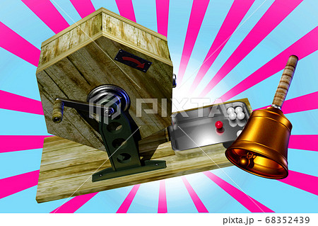 福引きイメージ (効果バック付き:3DCG) 福引きイメージ (効果バック付き:3DCG) 68352439