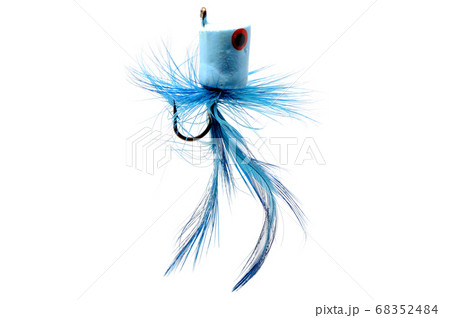 Fly for fishing on white background . Fly for fishing on white background . 68352484