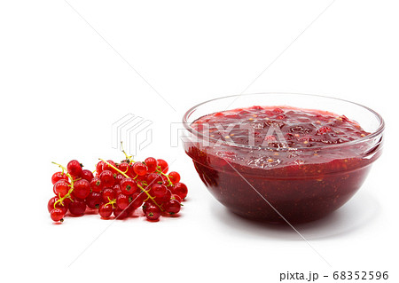 Cranberry sauce in bowl for Thanksgiving dinner isolated on white background Cranberry sauce in bowl for Thanksgiving dinner isolated on white background 68352596