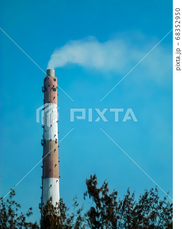 Factory chimney emits smoke, industrial Factory chimney emits smoke, industrial 68352950