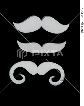 Set of Mustache on Black Background Set of Mustache on Black Background 68354268