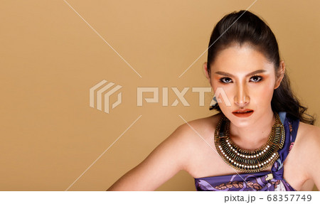 Fashion Portrait Profile Asian Woman fashionable 68357749
