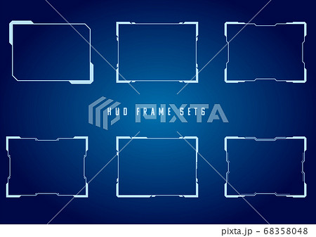 SF・メカ・HUD風フレーム　イラスト素材 68358048