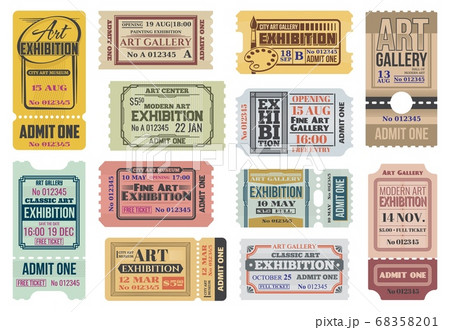 Art gallery, exhibition tickets, admits to event 68358201