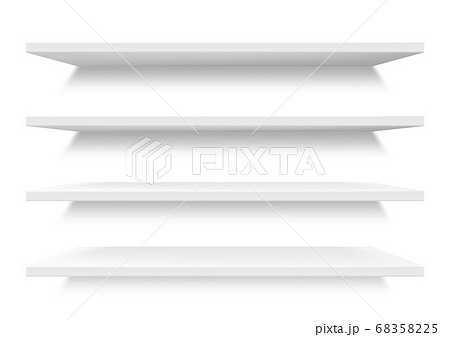 Shelves, supermarket store retail showcase display 68358225