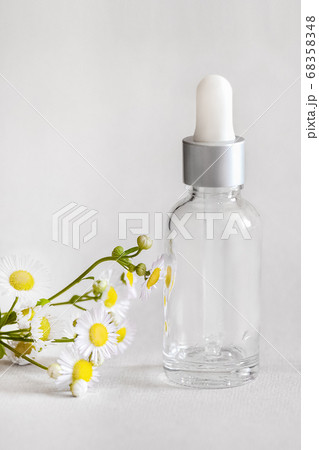 Transparent glass serum cosmetic bottle for 68358348