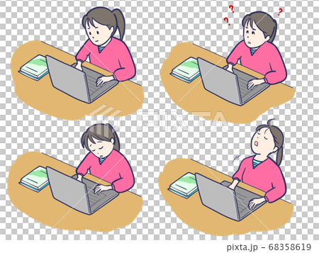 女學生用電腦學習 68358619