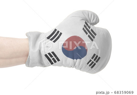 South Korean flag on boxing glove 68359069