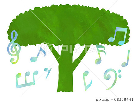ベクター　音楽と自然のイメージイラスト 68359441