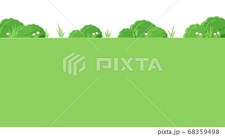 草原の背景イラスト 緑 フレーム 16 9のイラスト素材