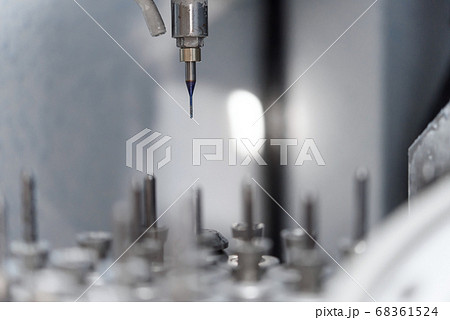 Close up photo of dental milling machine. Dental milling at modern dental laboratory with high technology equipment. 68361524