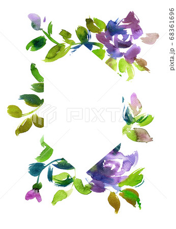 Floral card frame Floral card frame 68361696