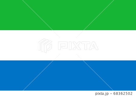 National flag of the Sierra Leone. The main symbol 68362502