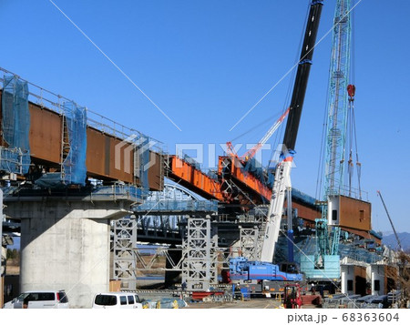上武大橋　橋の架け替え工事　埼玉県　群馬県　県境 68363604