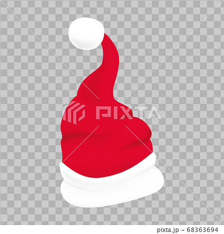 Red santa hat with white fur. Xmas clothing 68363694