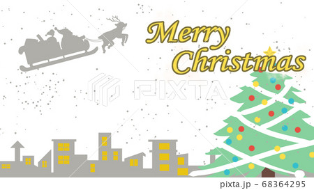 クリスマス 白背景 壁紙のイラスト素材