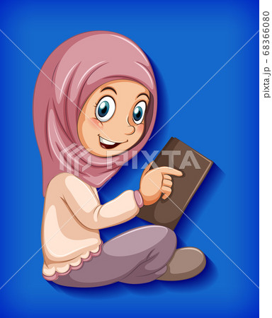 Muslim girl reading from the quran 68366080