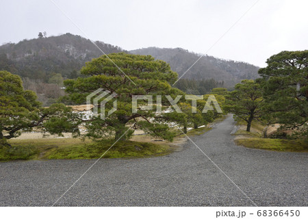 修学院離宮　比叡山麓と松並木と田園風景 68366450