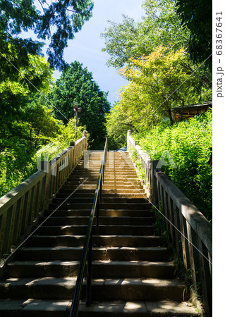 高尾山登山道　飯縄権現社から続く階段 68367641