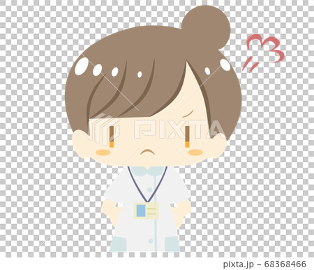 Illustration that a cute nurse gets angry Illustration that a cute nurse gets angry 68368466