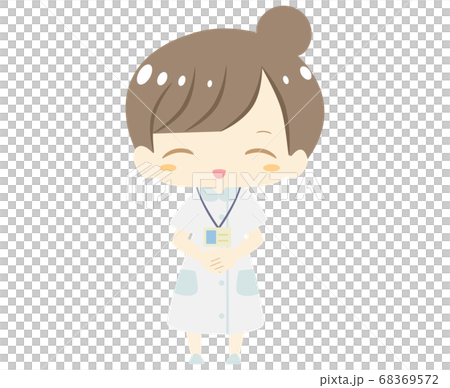 かわいい看護師さんが笑顔のイラスト　全身バージョン 68369572