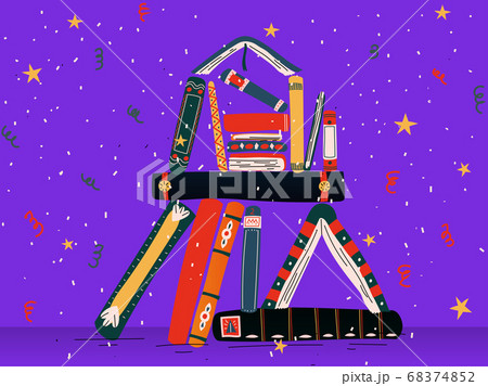 Heap of books. Learning, education, school, studying 68374852