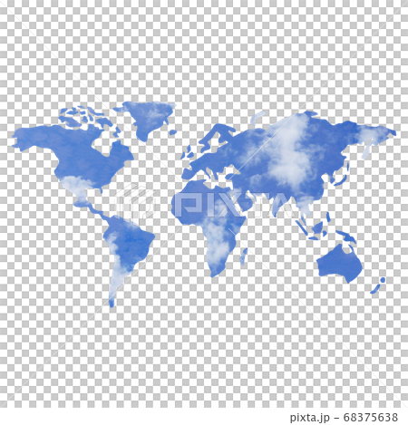 剪影插圖世界地圖 剪影插圖世界地圖 68375638