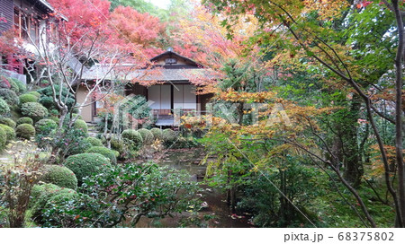 日本家屋の秋の風景 日本家屋の秋の風景 68375802