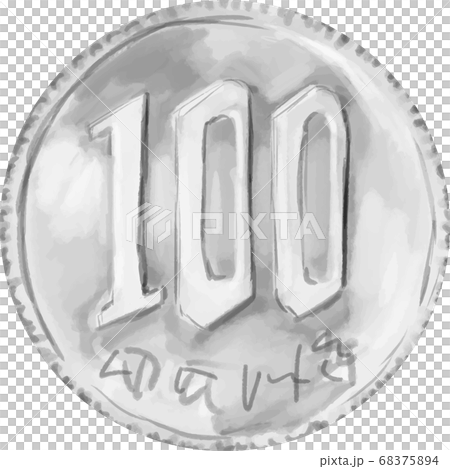 十円の水彩手書きイラスト 68375894