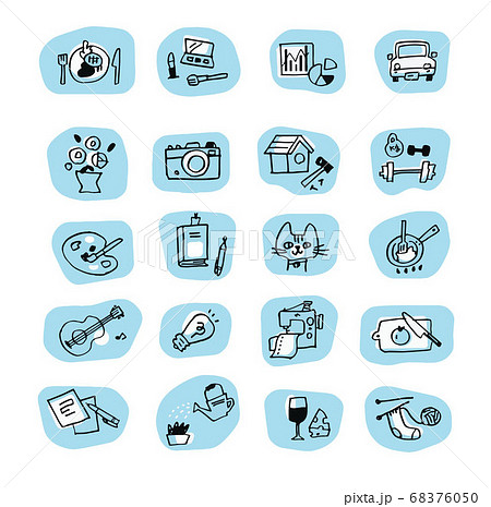 様々な趣味・ライフスタイル アイコンセット 様々な趣味・ライフスタイル アイコンセット 68376050