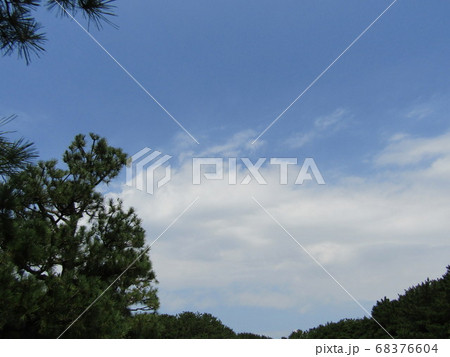 暑い夏の白い雲と青い空 暑い夏の白い雲と青い空 68376604