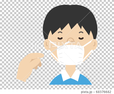 PCR検査をする男の子 抗体検査 PCR検査をする男の子 抗体検査 68376682