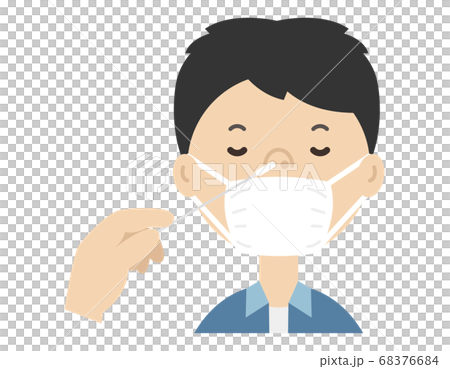 PCR検査をするお父さん 抗体検査 PCR検査をするお父さん 抗体検査 68376684