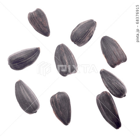 Sunflower seeds on white 68376915